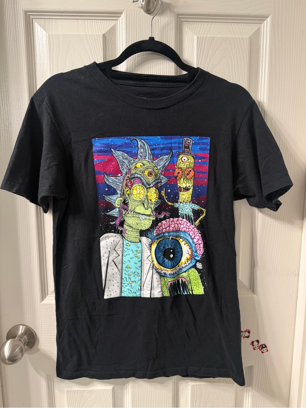 Black Short-Sleeve Graphic Rick and Morty Tee